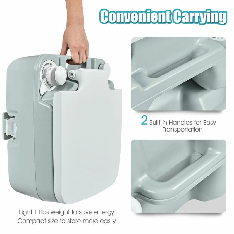 5.3 Gallon 20L RV Travel Trailer, Portable Toilet.