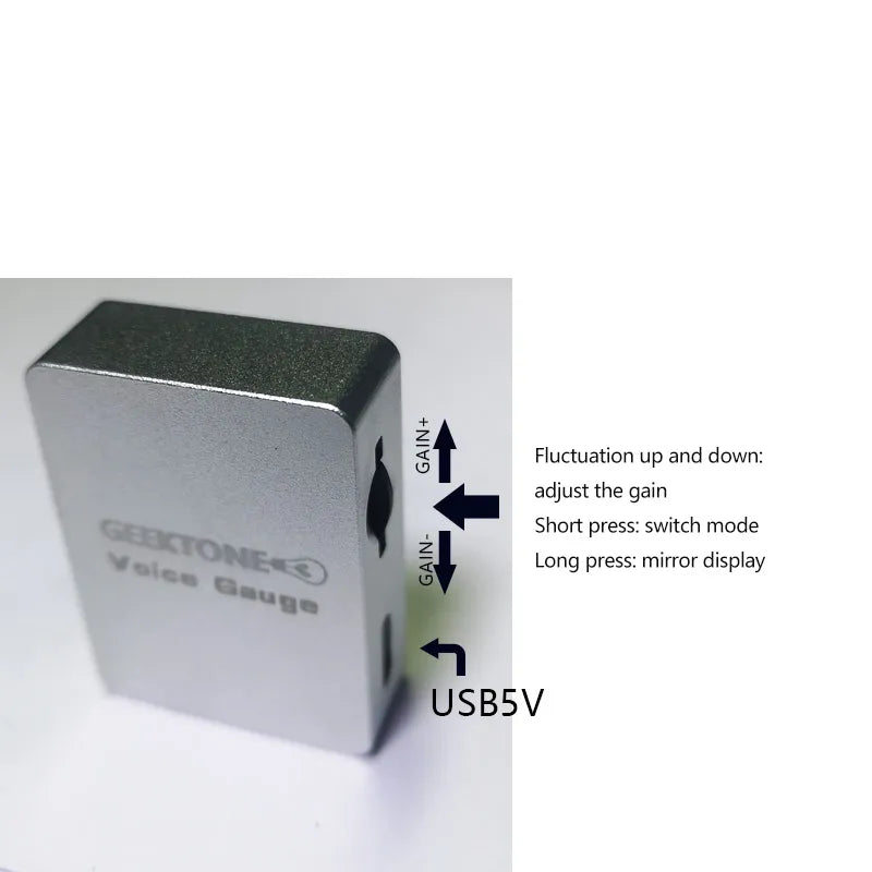 Voice activated 1.3 Inch Music Spectrum VU Meter
Rhythm Level Indicator