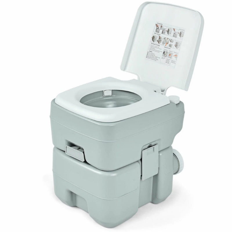 5.3 Gallon 20L RV Travel Trailer, Portable Toilet.