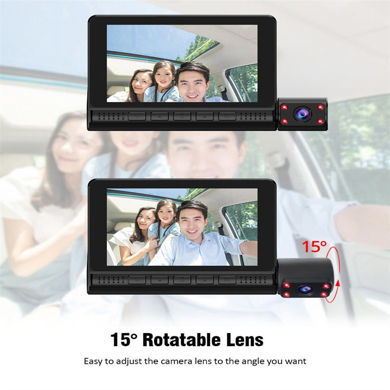 Dash Cam for Car 1080P DVR Front and Rear View Night Vision Loop Recording Car Electronics