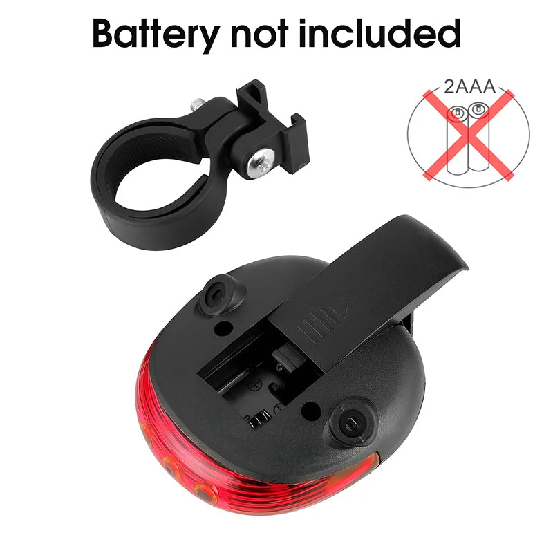 Bicycle Bike LED Lights 2 Lasers 5 LED Waterproof Cycling Taillight