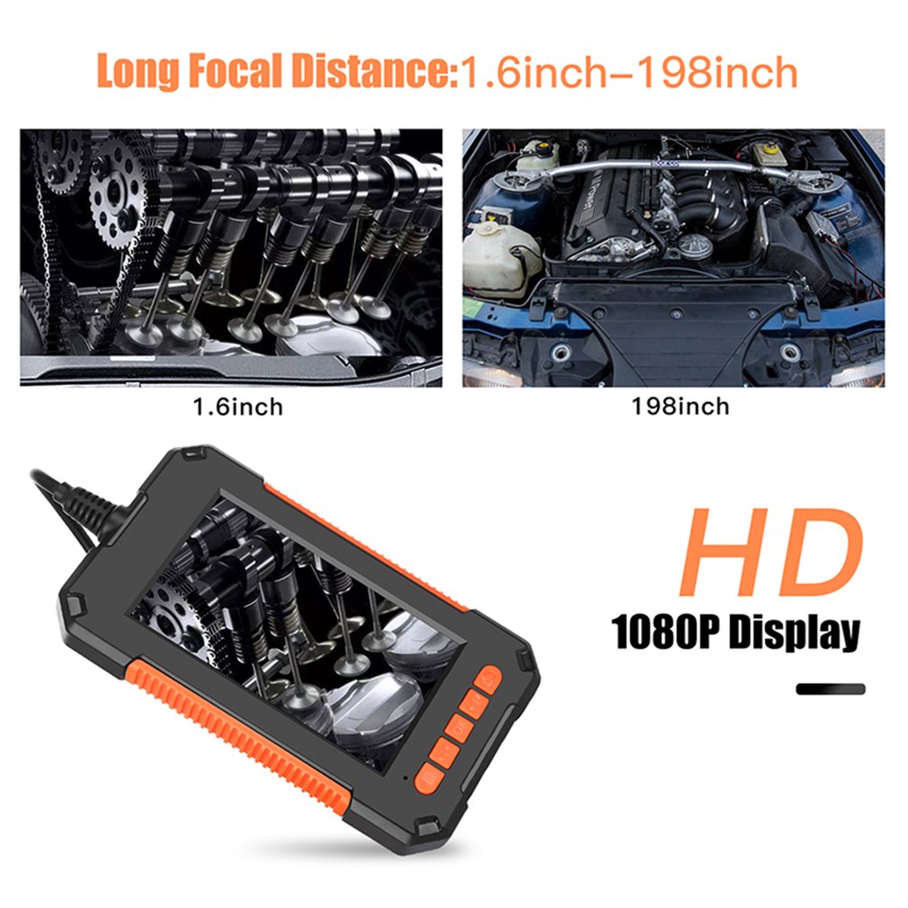 Endoscope Camera 1080P High Definition 4.3 Inch Screen.