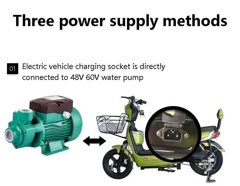 DC 12V 24V 48V Water Pump Brushed Motor Booster Pump QB60 High-lift Large Flow Solar Battery Pump Self-priming Pump