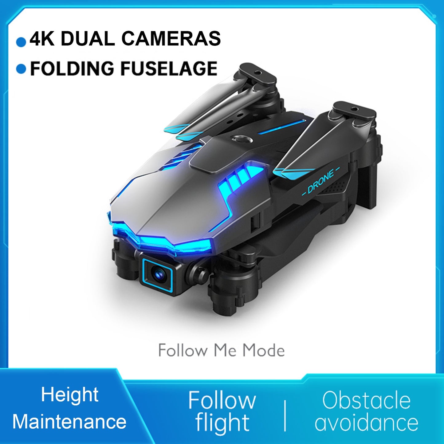 4k HD Dual Camera Obstacle Avoidance RC Drone