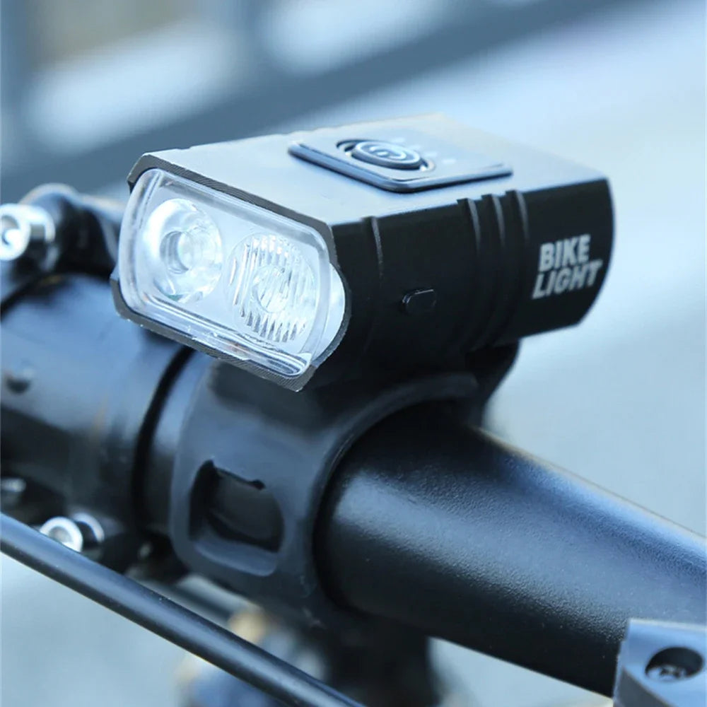 Front Bike Light USB Rechargeable Power Display Bicycle Led Light Waterproof Bicycle Headlight Flashlight Cycling Accessories