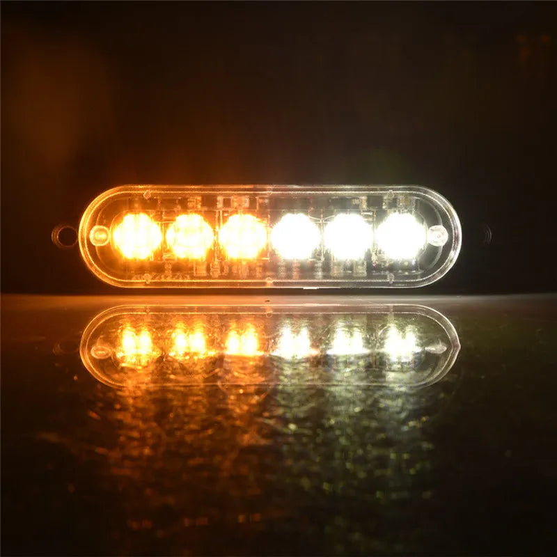 20PCS 12v-24v LED Strobe Light 6LED Flash Light Truck Trailer Lights Warning Hazard Car Emergency Lights For Vehicles