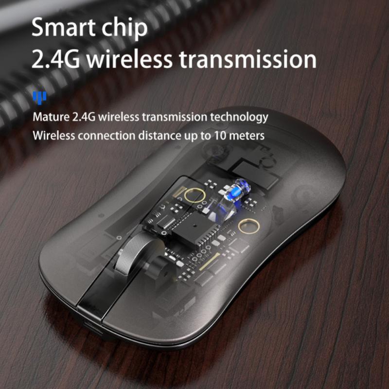 Aluminum Alloy Rechargeable Wireless Mouse For PC Laptop Bluetooth-compatible