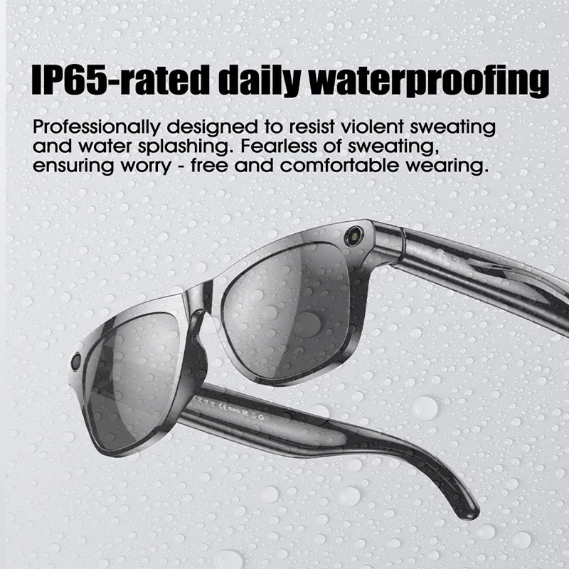 Xiaomi 6k HD Ai Smart Glasses Camera Wearable Mini Camera Bluetooth Call Voice Assistant Control Smart Sports Camera Glasses