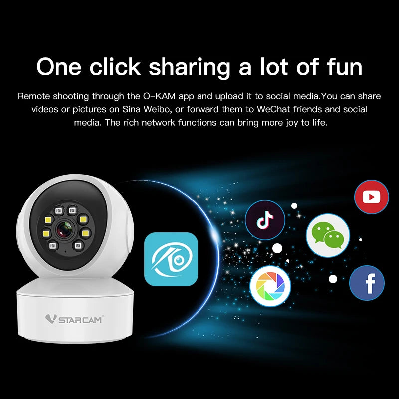 Vstarcam CS49-L 1296P 3MP Dome Mini IP Camera Wifi Security Camera IR Night Home Surveillance Camera Baby Monitor