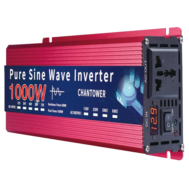 Pure Sine Wave Inverter 12Volt To AC 110v/220v Pure Sine Wave Power Supply Voltage Converter for Car, Solar Inverter
220V 2000W 3000W 4000W DC 12v/24v