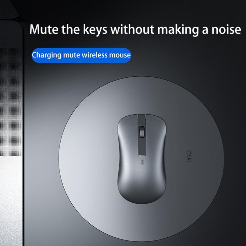Aluminum Alloy Rechargeable Wireless Mouse For PC Laptop Bluetooth-compatible