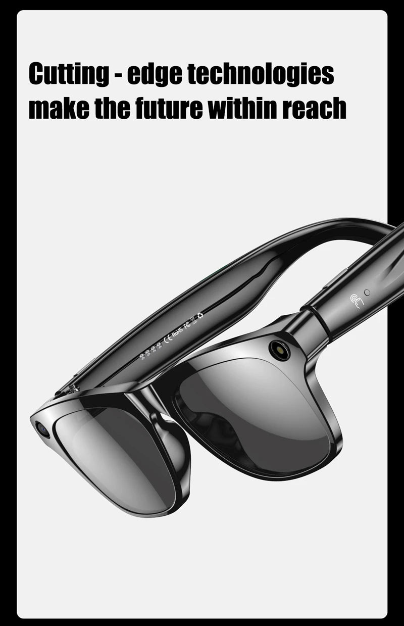 Xiaomi 6k HD Ai Smart Glasses Camera Wearable Mini Camera Bluetooth Call Voice Assistant Control Smart Sports Camera Glasses