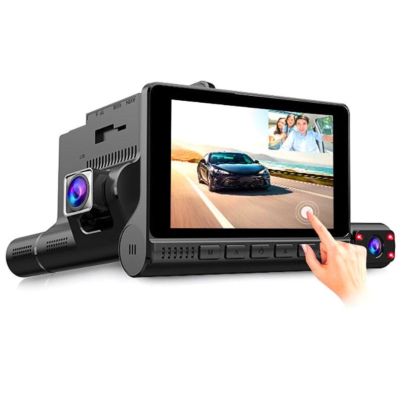 Dash Cam for Car 1080P DVR Front and Rear View Night Vision Loop Recording Car Electronics