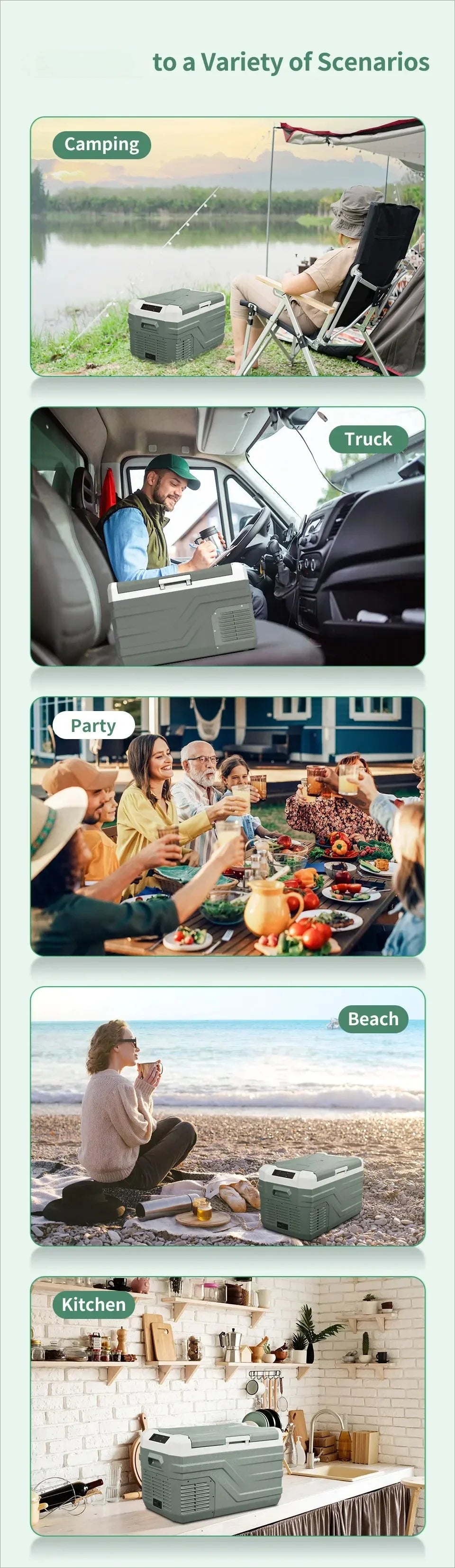 NL 25L, 35L, 45L Car Refrigerator with 12V Compressor - 12/24V DC and 100 - 240V AC Portable Cooler for Camping and Travel