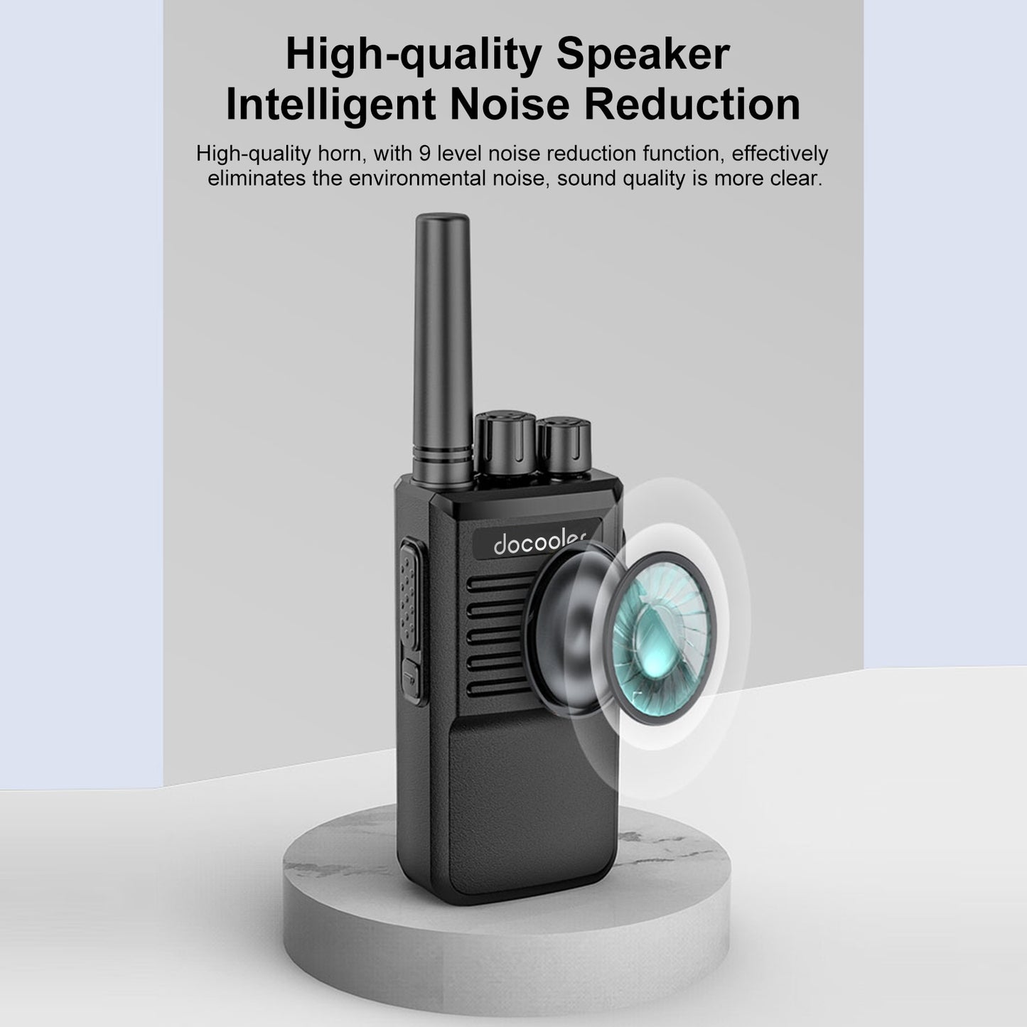 Walkie Talkie 16 Channel Professional FM Transceiver with USB Charging Dock.