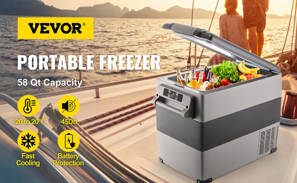 Car Refrigerator Mini Fridge Freezer Portable Compressor Cooler 12/24V DC 110-240V Ice Box