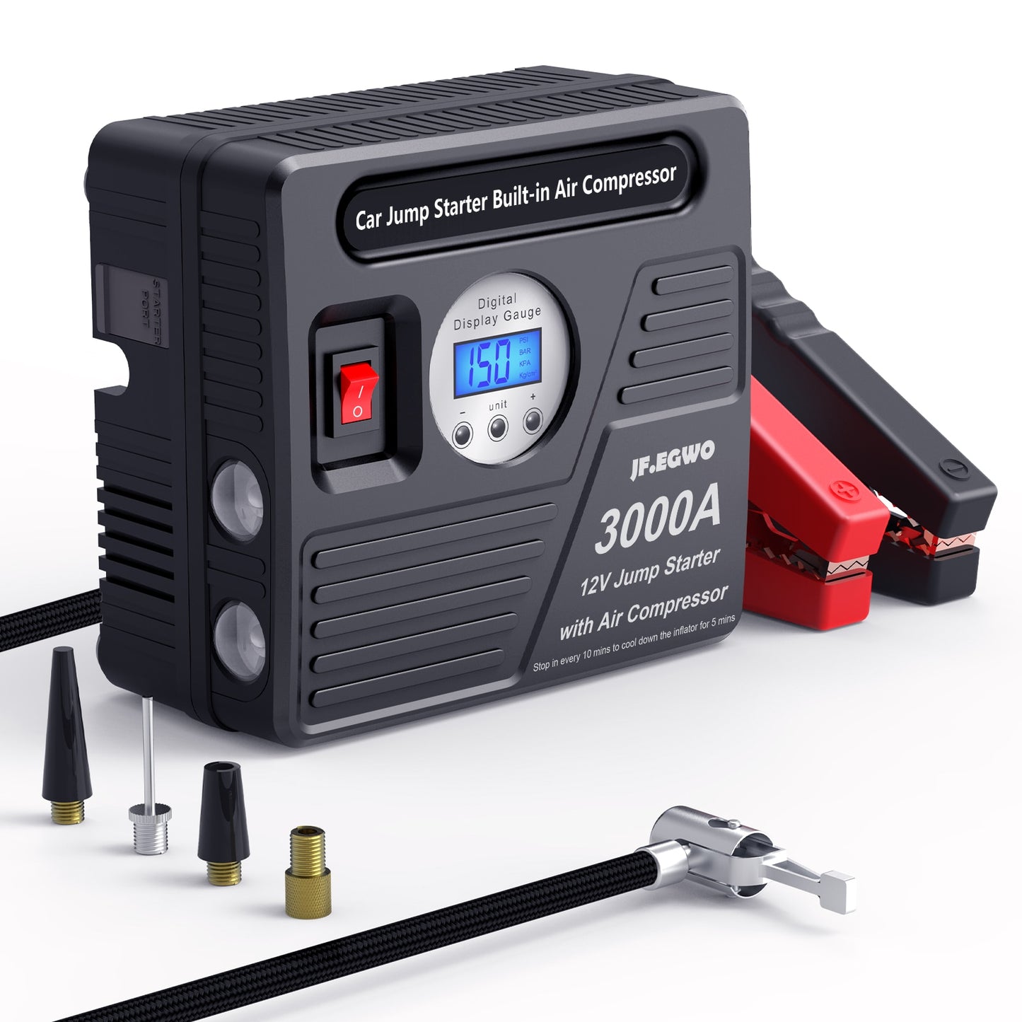Car Jump Starter Powerful Air Compressor 12V Car Battery Starter Booster Starting Device