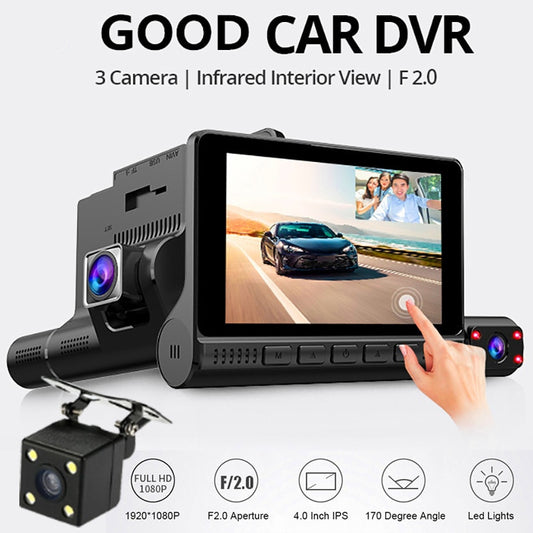 Dash Cam for Car 1080P DVR Front and Rear View Night Vision Loop Recording Car Electronics