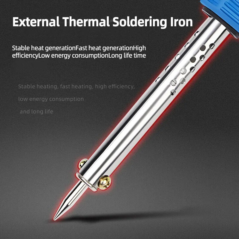 Electric Irons Soldering Temperature Adjustable Electric Iron Mini Handle Heat Pencil Soldering Iron Soldering Tool Iron Tip 60w