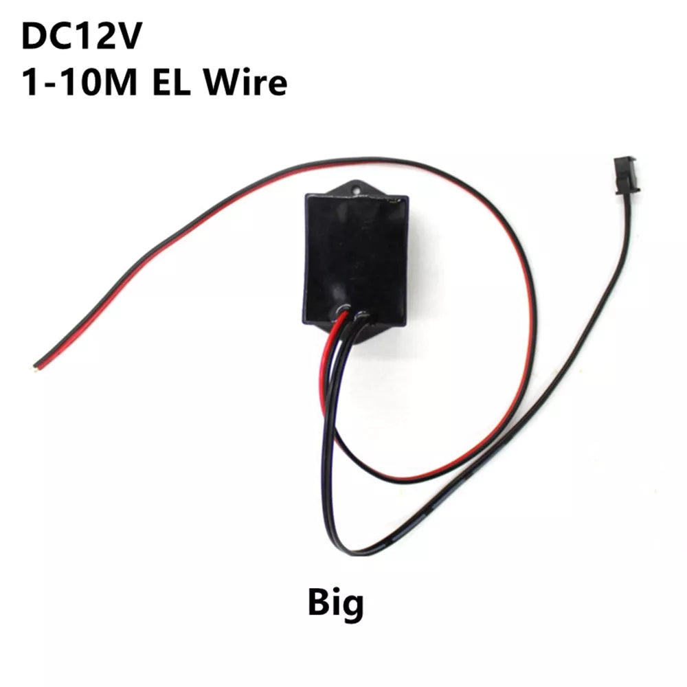 DC 3V AA Battery 5V USB 12V Power Supply Adapter Driver Controller Inverter For 1-220M El Wire Electroluminescent Light.