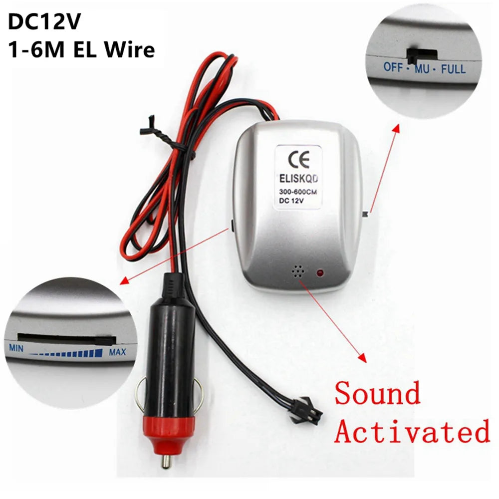 DC 3V AA Battery 5V USB 12V Power Supply Adapter Driver Controller Inverter For 1-220M El Wire Electroluminescent Light.