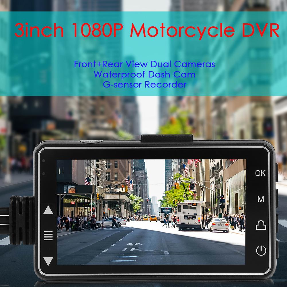 SE300 1080P Motorcycle DVR Dash Cam with Front and Rear View.