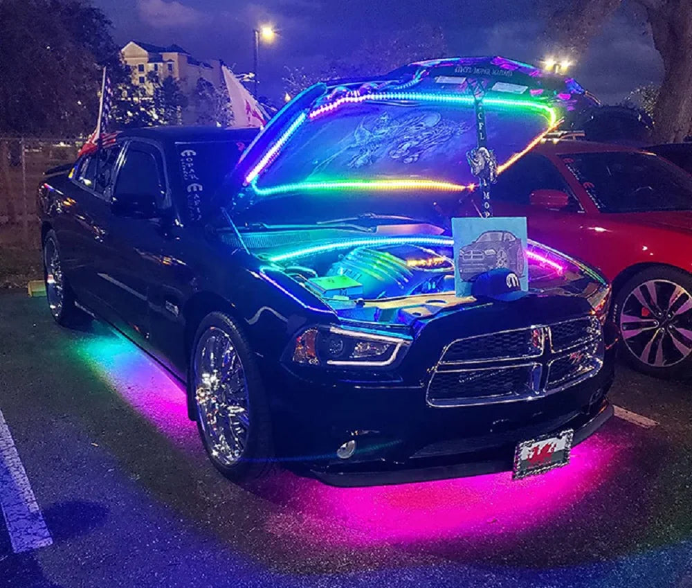 OKEEN 6pcs Led RGB Car Underbody Lights Strip