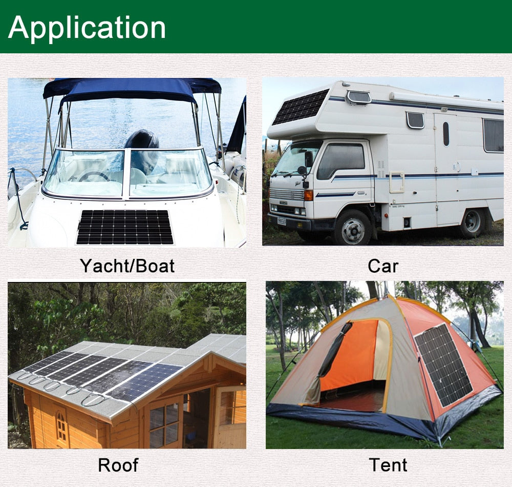 12 Volt Monocrystalline Solar Cell, Flexible Solar Panel