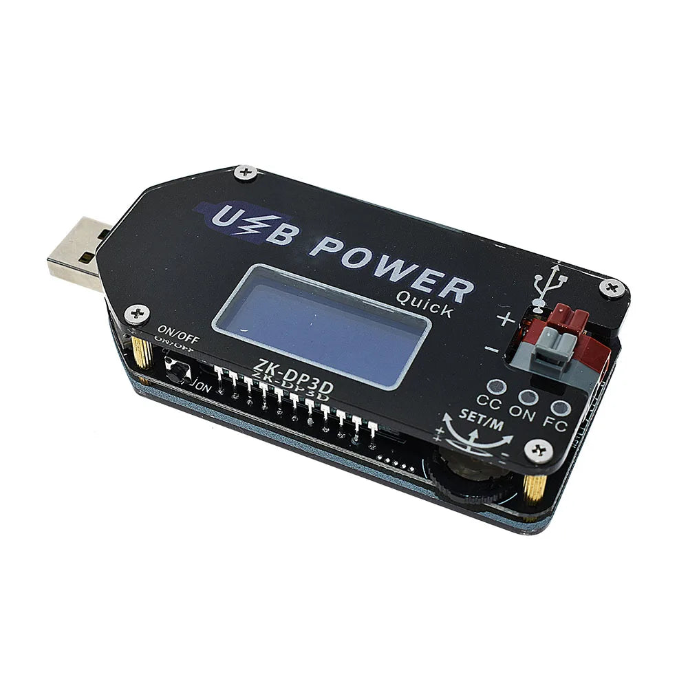 ZK-DP3D CNC USB TYEPE-C DC DC Converter CC CV 1-30V 2A 15W Power Module Adjustable Regulated power supply QC2.0 3.0 AFC