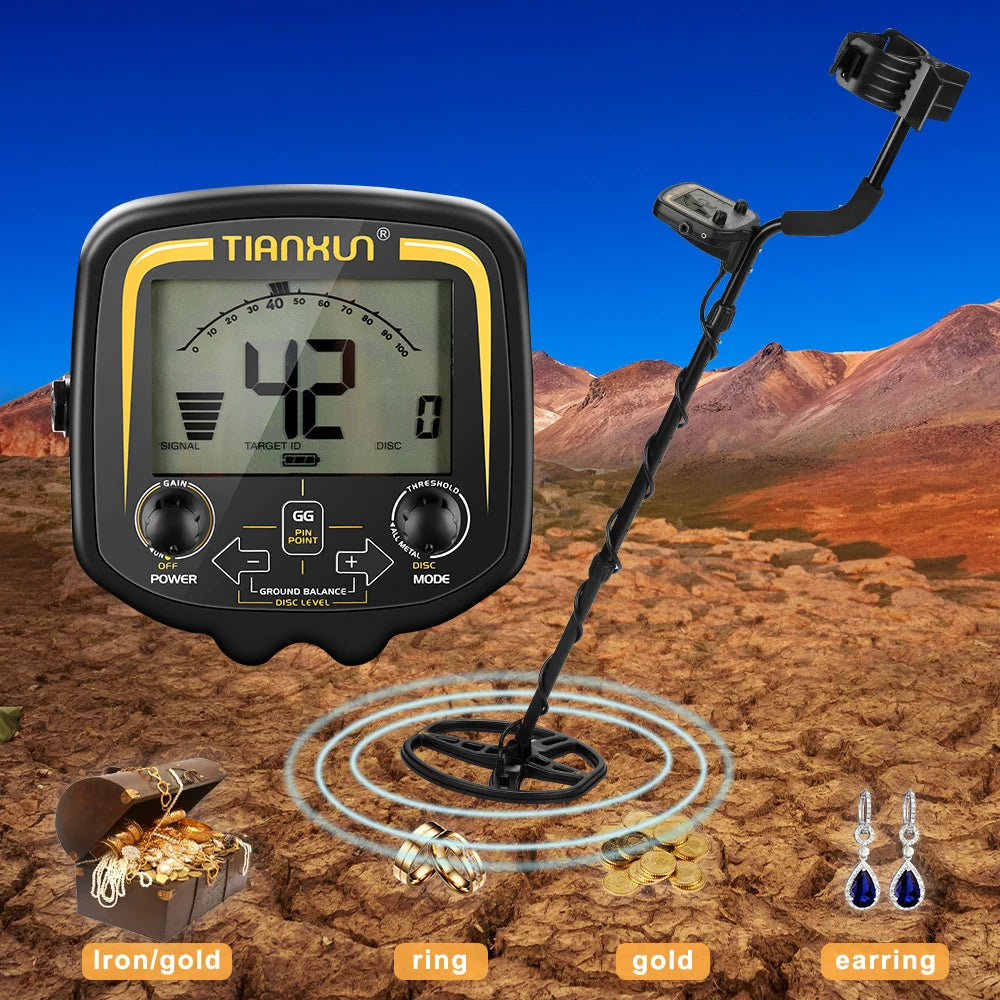 TX-850 Professional Metal Detector Underground Depth 2.5m Scanner Search Finder Gold Detector Treasure Hunter Pinpointer MD4060