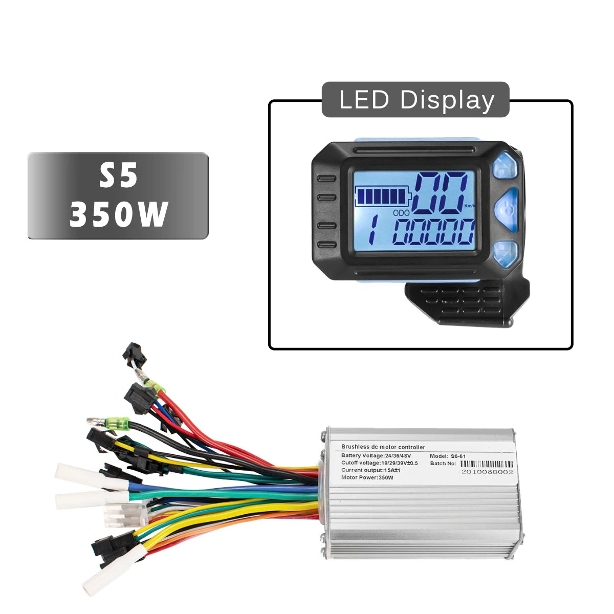 Hot Sale Mayebikes S5 36V Aluminum Alloy Electric Scooter Controller Kit LCD Display 250W 350W Brushless Motor Water-proofed