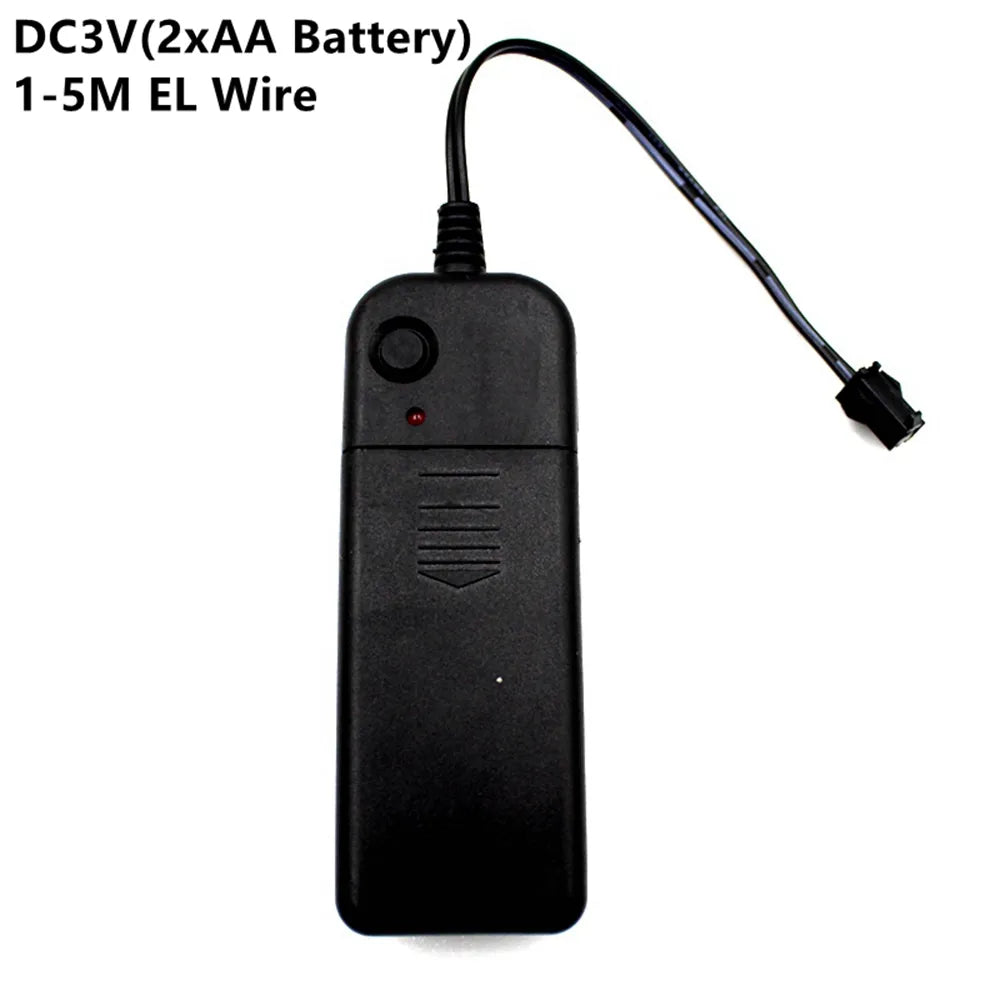 DC 3V AA Battery 5V USB 12V Power Supply Adapter Driver Controller Inverter For 1-220M El Wire Electroluminescent Light.