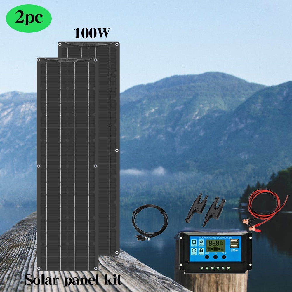 100 Watt 12 Volt, Flexible Monocrystalline Solar Panel.