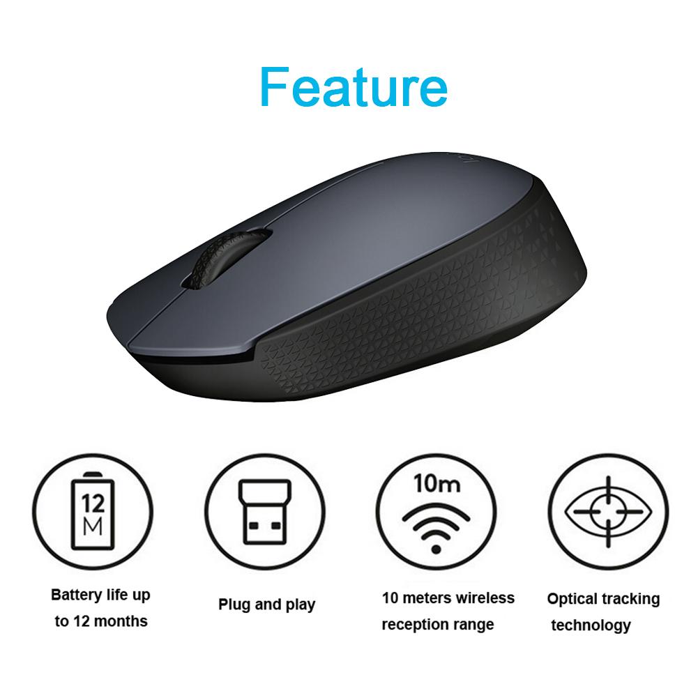 Wireless Mouse 1000 DPI 3 Button two-way wheel with Nano Receiver for PC Computer Laptop