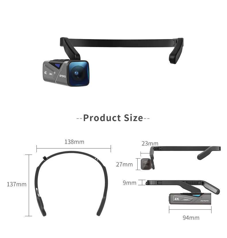 Ordro EP7 YouTube Video Vlog Camera 4K 60fps Head Wearable WiFi POV Digital Action Camcorder Profissional Image Stabilization