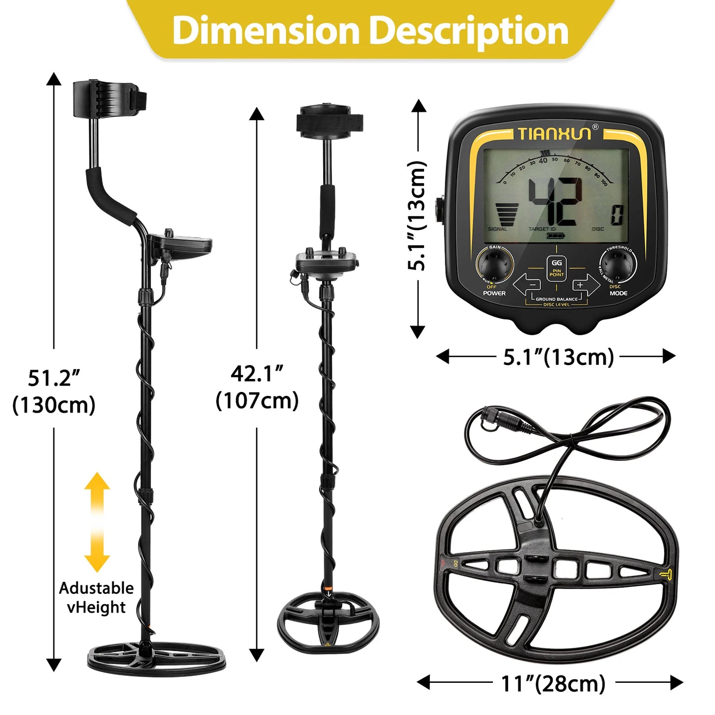 TX-850 Professional Metal Detector Underground Depth 2.5m Scanner Search Finder Gold Detector Treasure Hunter Pinpointer MD4060