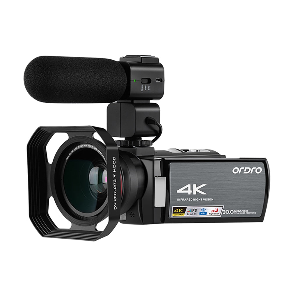 4K Video Camera IR Night Vision Camcorder