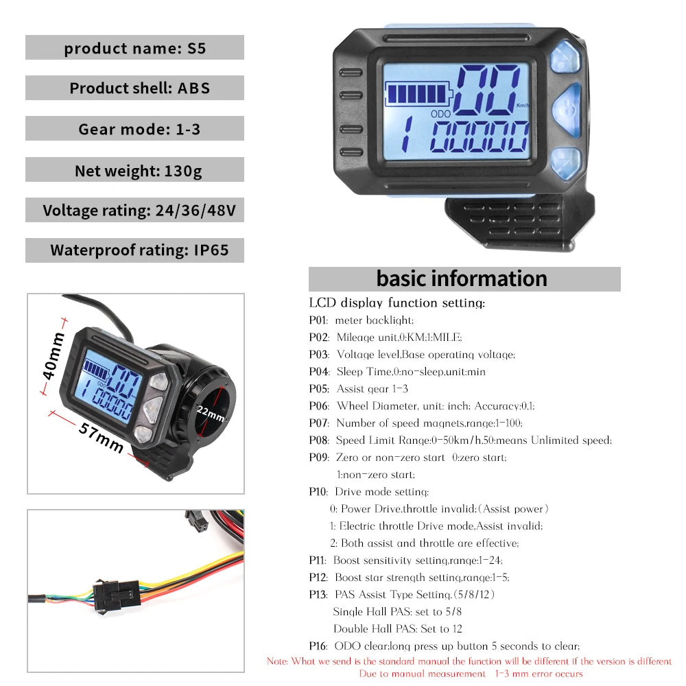 Hot Sale Mayebikes S5 36V Aluminum Alloy Electric Scooter Controller Kit LCD Display 250W 350W Brushless Motor Water-proofed