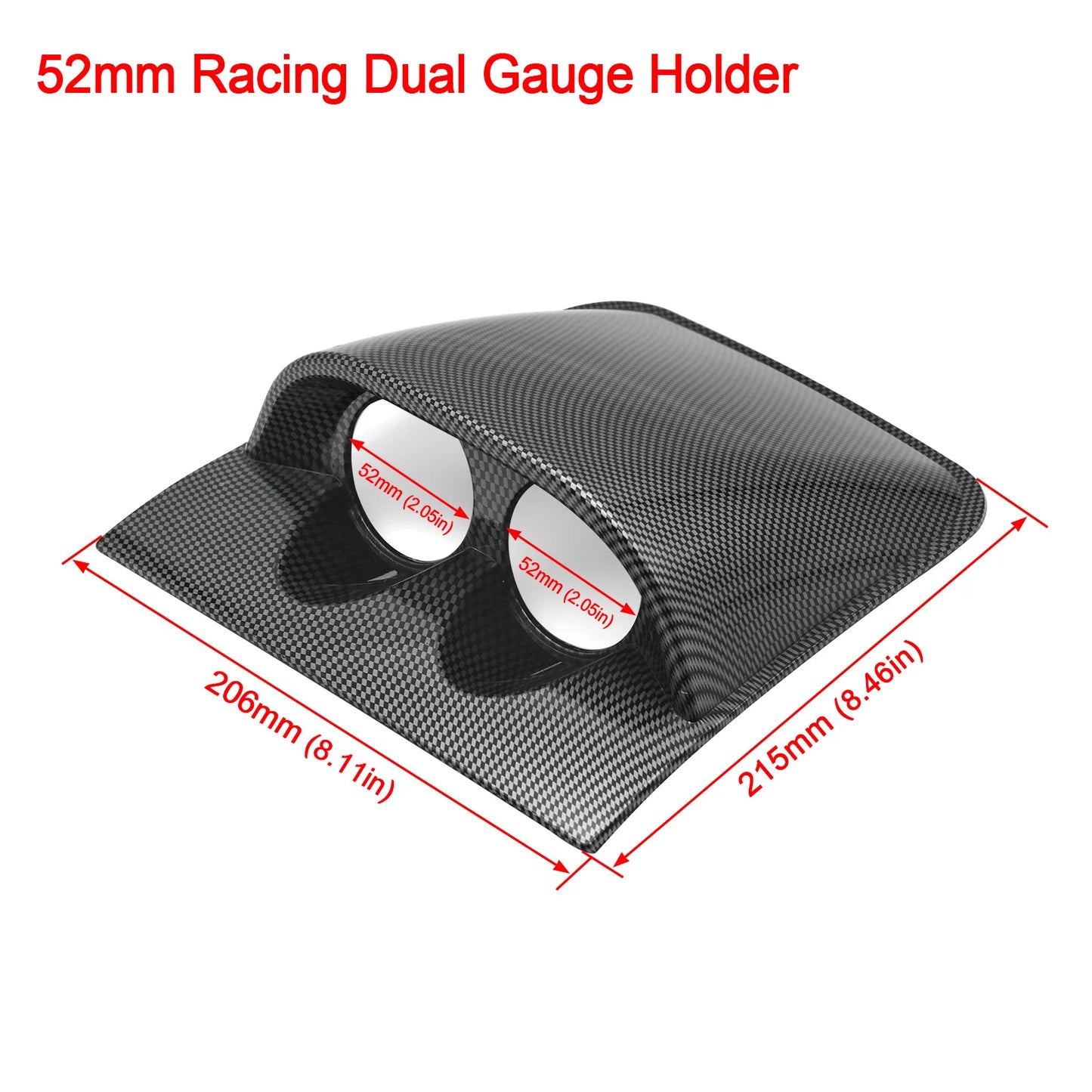 2 inch 52 mm Car Gauge Pod Universal Black Single, Double, Or Triple Car Gauge Holder for Left or Right Side or Dash.