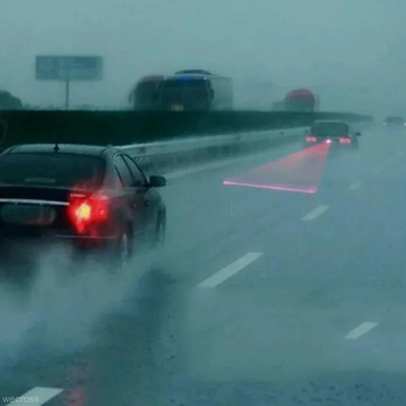 Car Auto LED Laser Fog Light Stop Alert Vehicle Anti-Collision Taillight Brake Warning Lamp Cool Anti-Collision Car End Rear Tail Fog