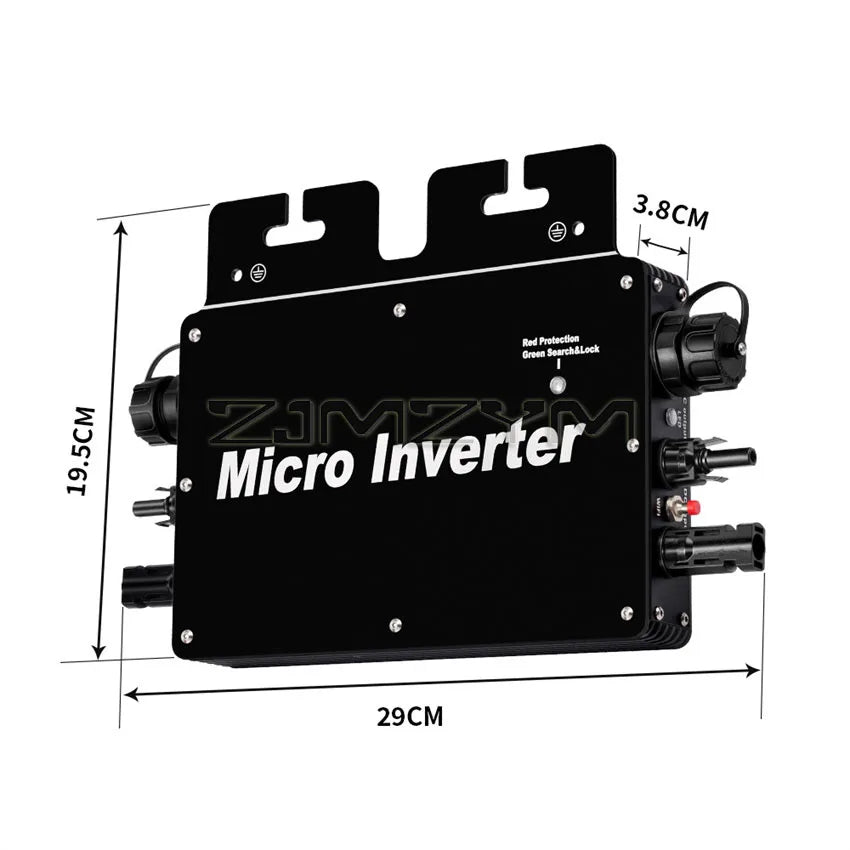 800W PV Solar Micro Inverter DC to AC Output 110V 220V Micro Solar Grid Tie Inverter IP65 With WIFI