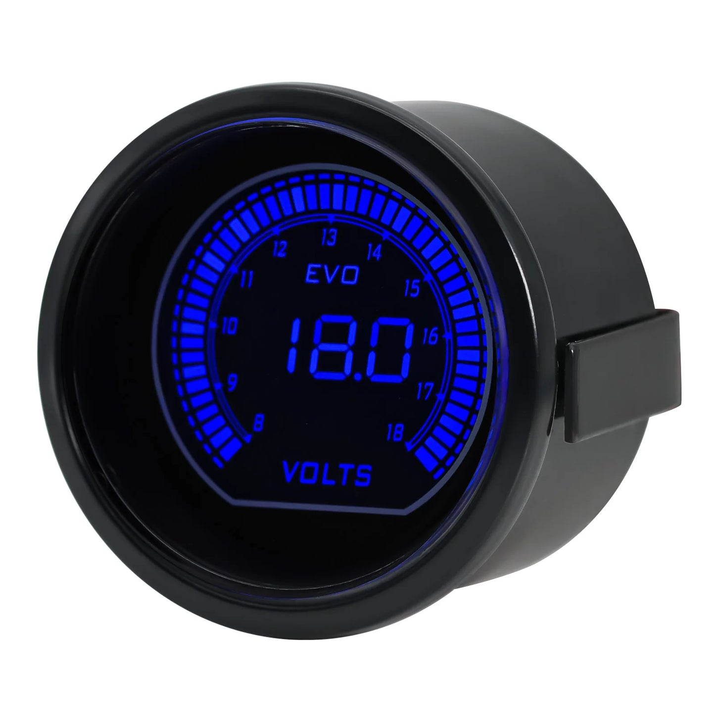 8V-18 12 Volt Round Panel Digital Voltage Meter