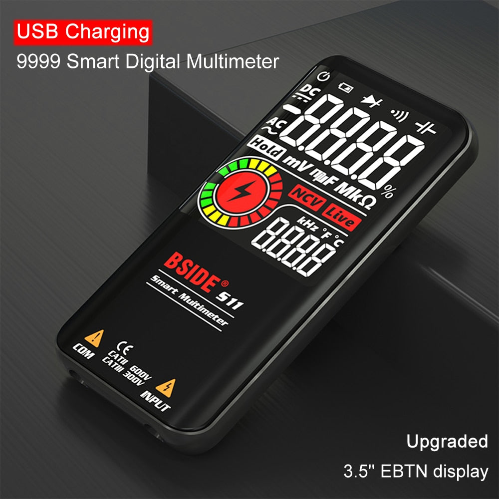 Professional Digital Multimeter DC/AC Voltage Electric Tester USB charging