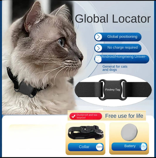 Don't loose track or your loved pet F2 Pet locator cat dog tracking GPS collar anti-lost monitoring hanging neck Bluetooth