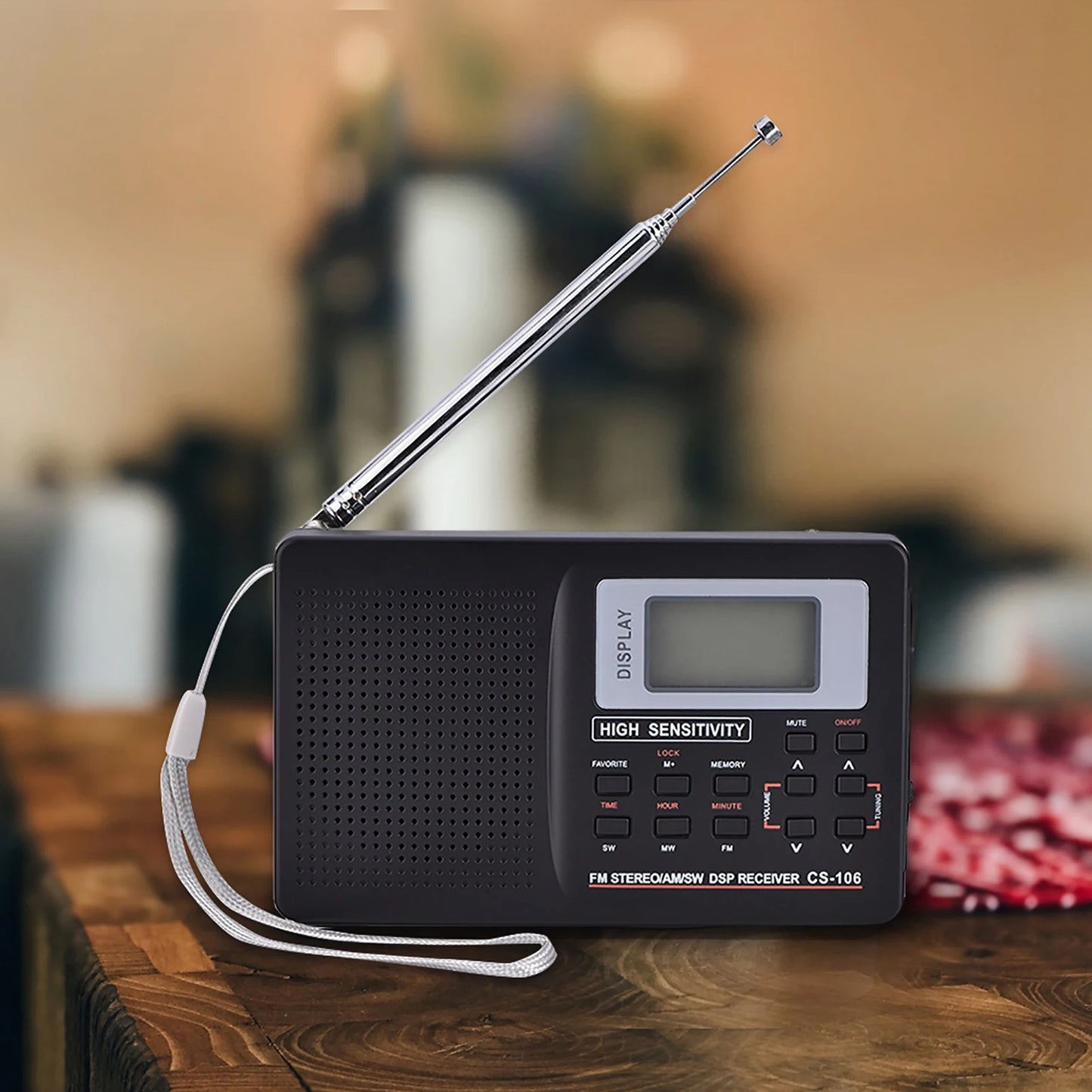 AM Radio Full Frequency Receiving Radio FM/AM/SW Full Frequency Receiver Receiving Radio Alarm Clock (Shipped Without Batteries)