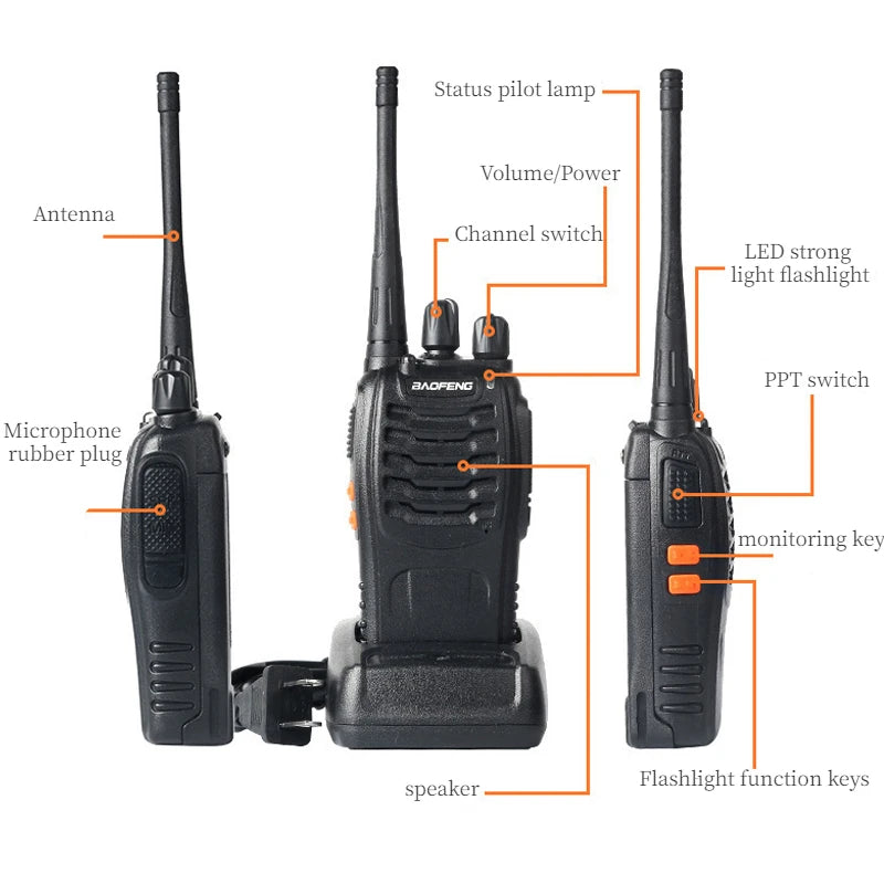 2PCS Willkie Talkie Long Range Two Way Radio For hunting and camping