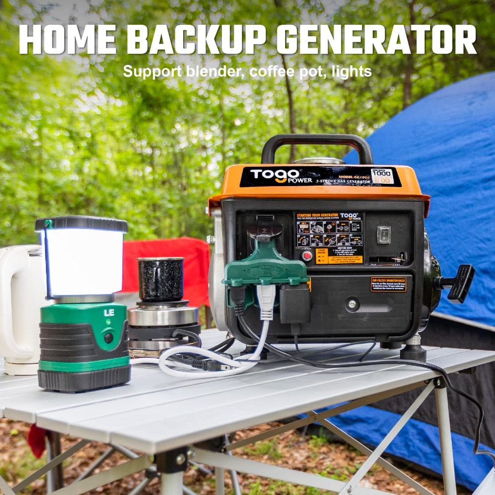 Power Portable Generator, 1000W Gasoline Powered Generator for Backup Home Use Camping