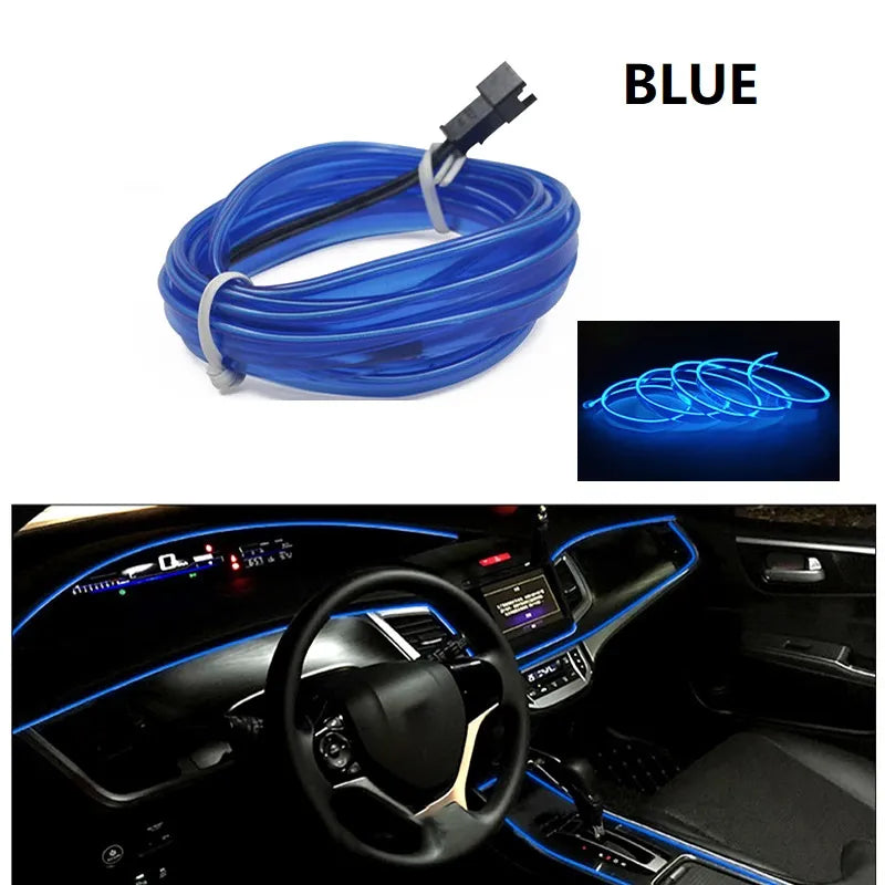 EL Wire Neon LED Car Interior Lighting Strips