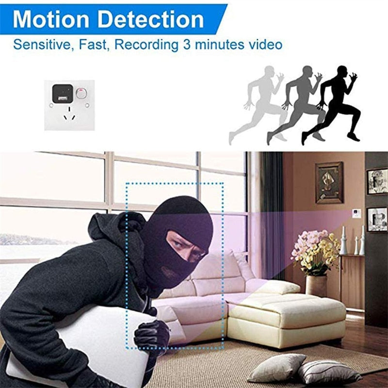 1080P Wi fi Mini Camera US/EU Plug Charger Power HD Surveillance Wireless Vision