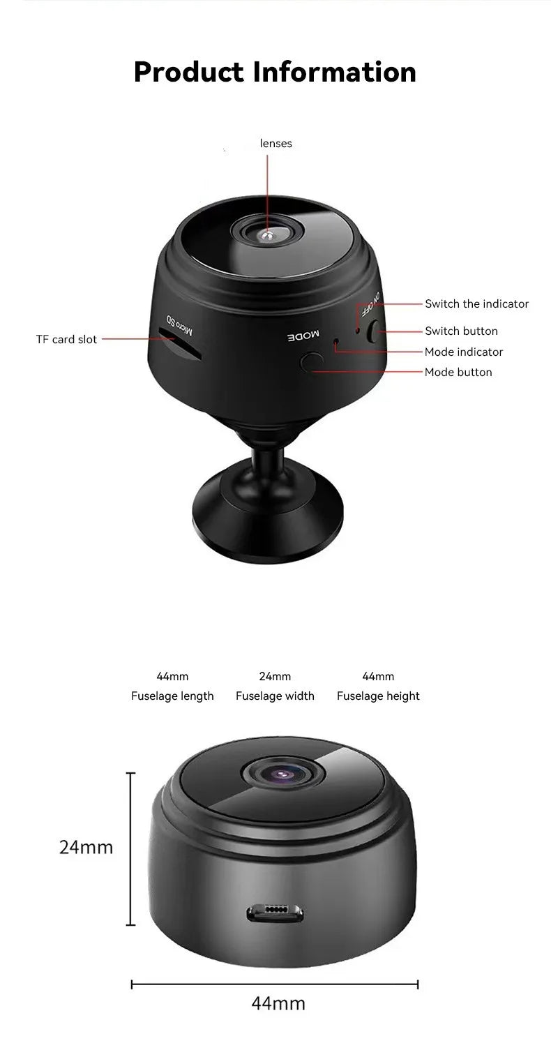 A9 WiFi Mini Camera Wireless Video Recorder Voice Recorder Security Monitoring Camera Smart Home For Infants And Pets